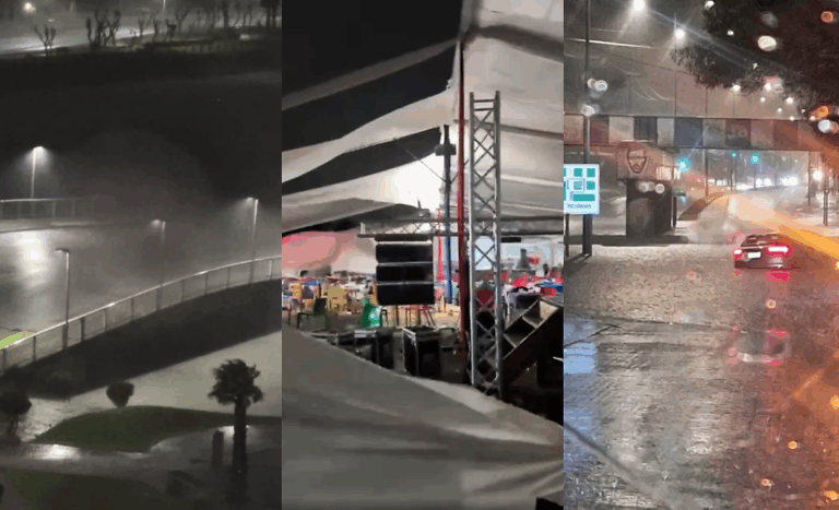 Sistema frontal golpeó al Gran Concepción: lluvias, cortes de luz y fondas suspendidas