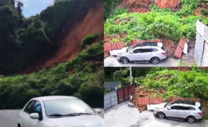 En solo 10 segundos: captan momento exacto en que derrumbe de cerro impactó frontis de casa en Lota