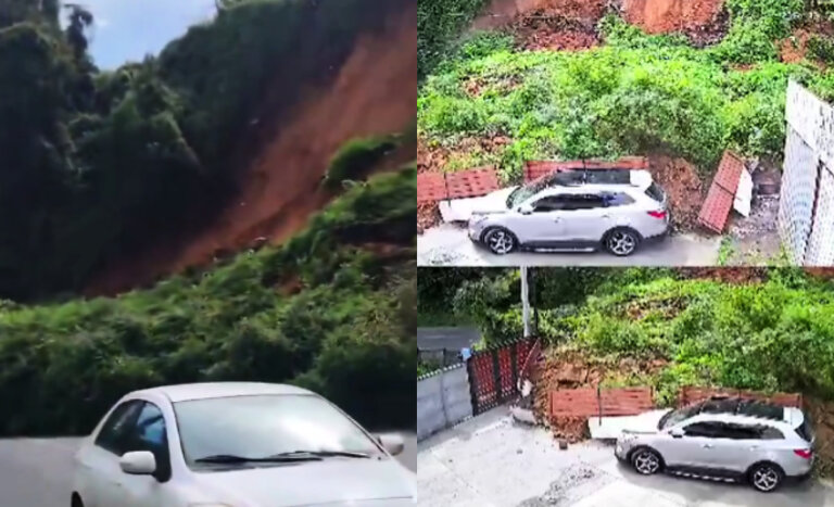 En solo 10 segundos: captan momento exacto en que derrumbe de cerro impactó frontis de casa en Lota