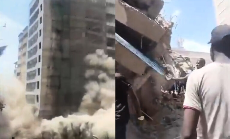 VIDEO | Emergencia en Nairobi: registran impactante derrumbe de edificio en construcción