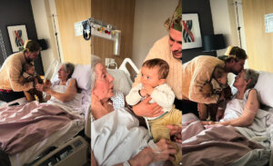 Joaquín Méndez mostró encuentro de su hijo Valentino y su bisabuela de 96 años: "La que me cuidaba"