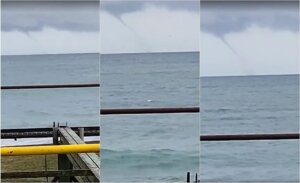 Videos muestran tromba marina en Coronel y nube embudo en Talcahuano