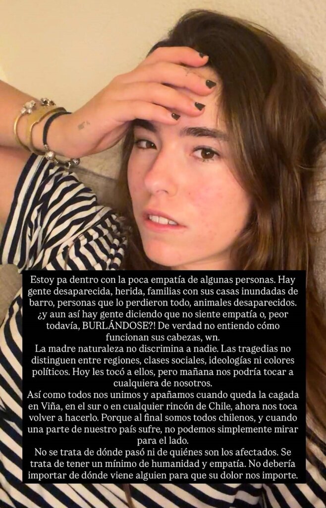 El descargo de Milagros Zabaleta por aluvión en Las Condes