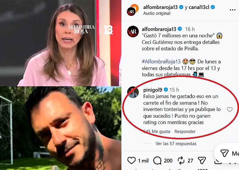 La tajante respuesta de Mauricio Pinilla a información de Cecilia Gutiérrez