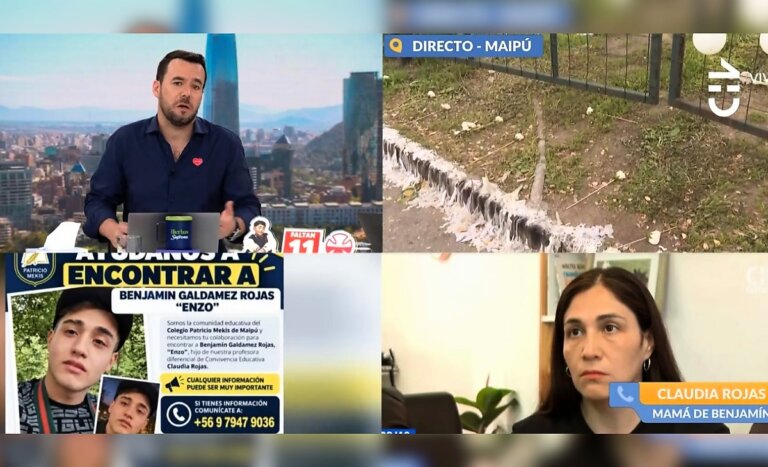 La molestia de madre de Benjamín, joven desaparecido en Maipú, con matinal de CHV: "Nos perjudica"