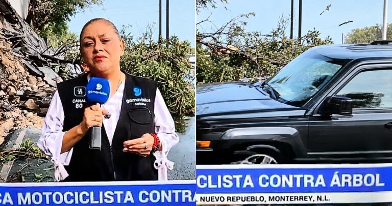 Reportera y camarógrafo sufren atropello en vivo mientras cubrían deslizamiento de tierra en México